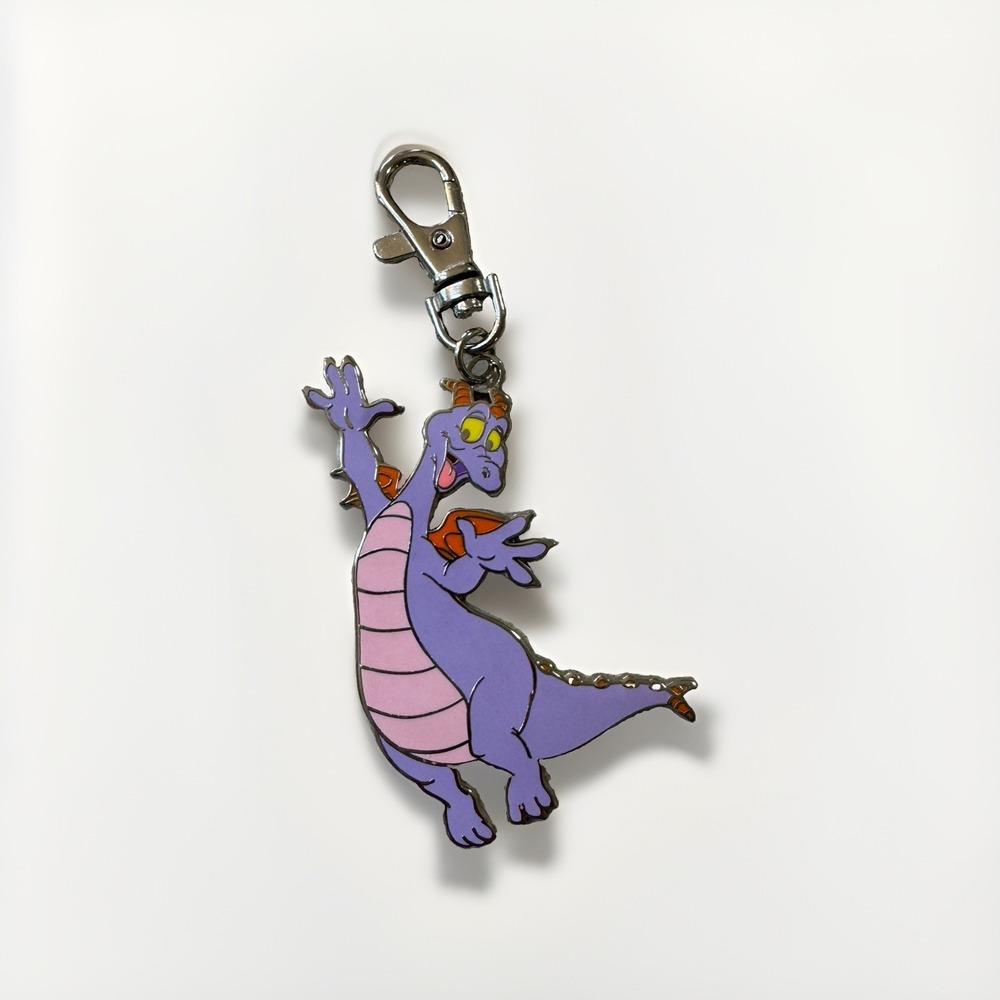 Disney Figment Dragon Keychain Bag Charm Clip Pin Trading 2011